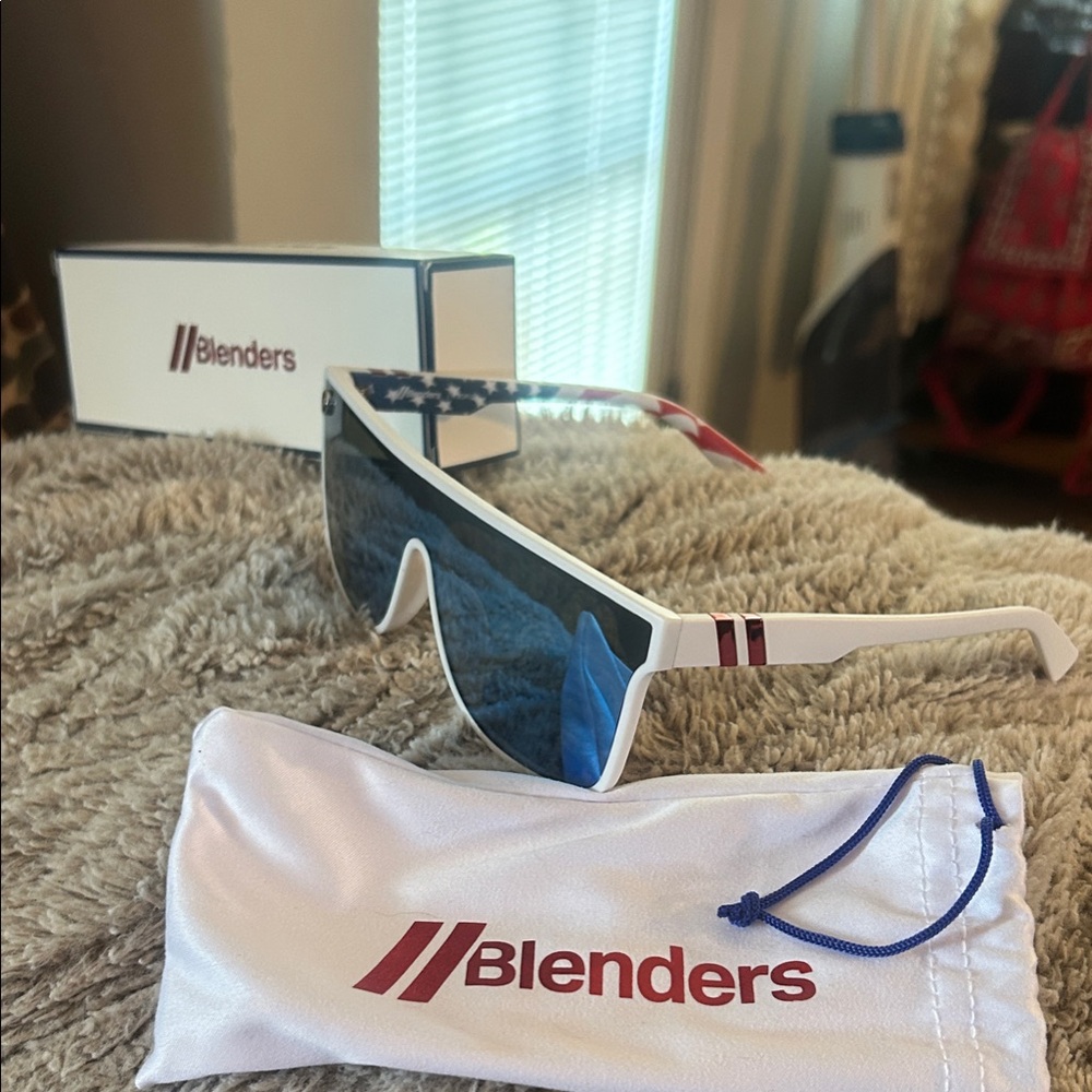 Blenders White and Blue Sunglasses